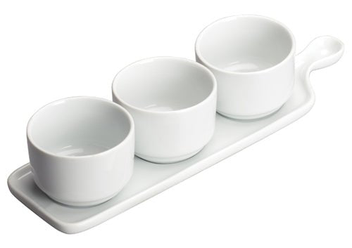 Winco WDP016 - 101 Trio Tapas set, Bright White