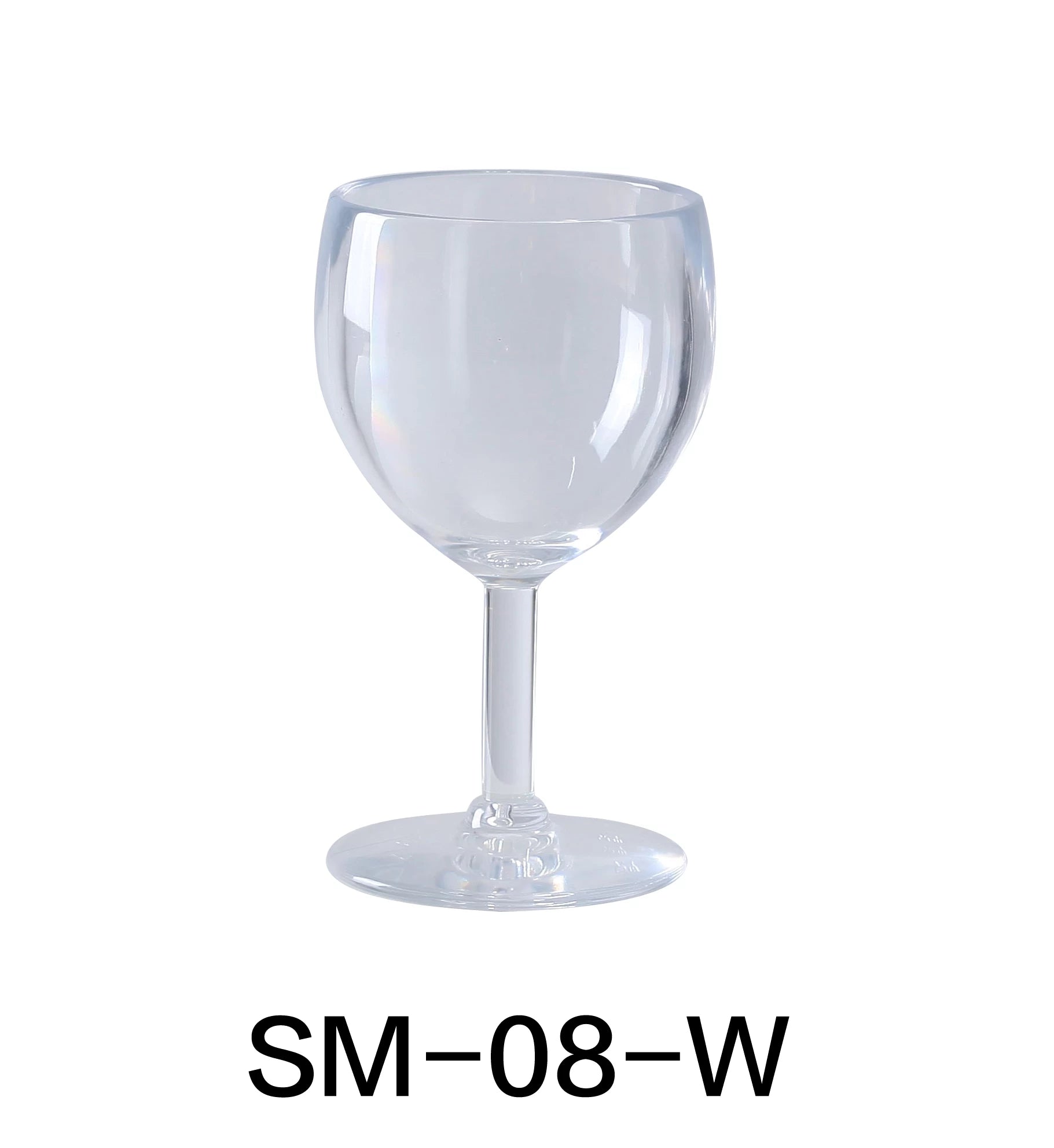 Yanco SM - 08 - W Stemware Wine Glass, 8 oz Capacity, 3"‚ Diameter, 5.5"‚ Height, Plastic, Clear Color, Pack of 24