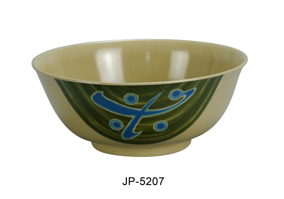 Yanco JP-5207 Japanese Rice Bowl, 22 oz Capacity, 2.75″ Height, 7″ Diameter, Melamine, Pack of 48