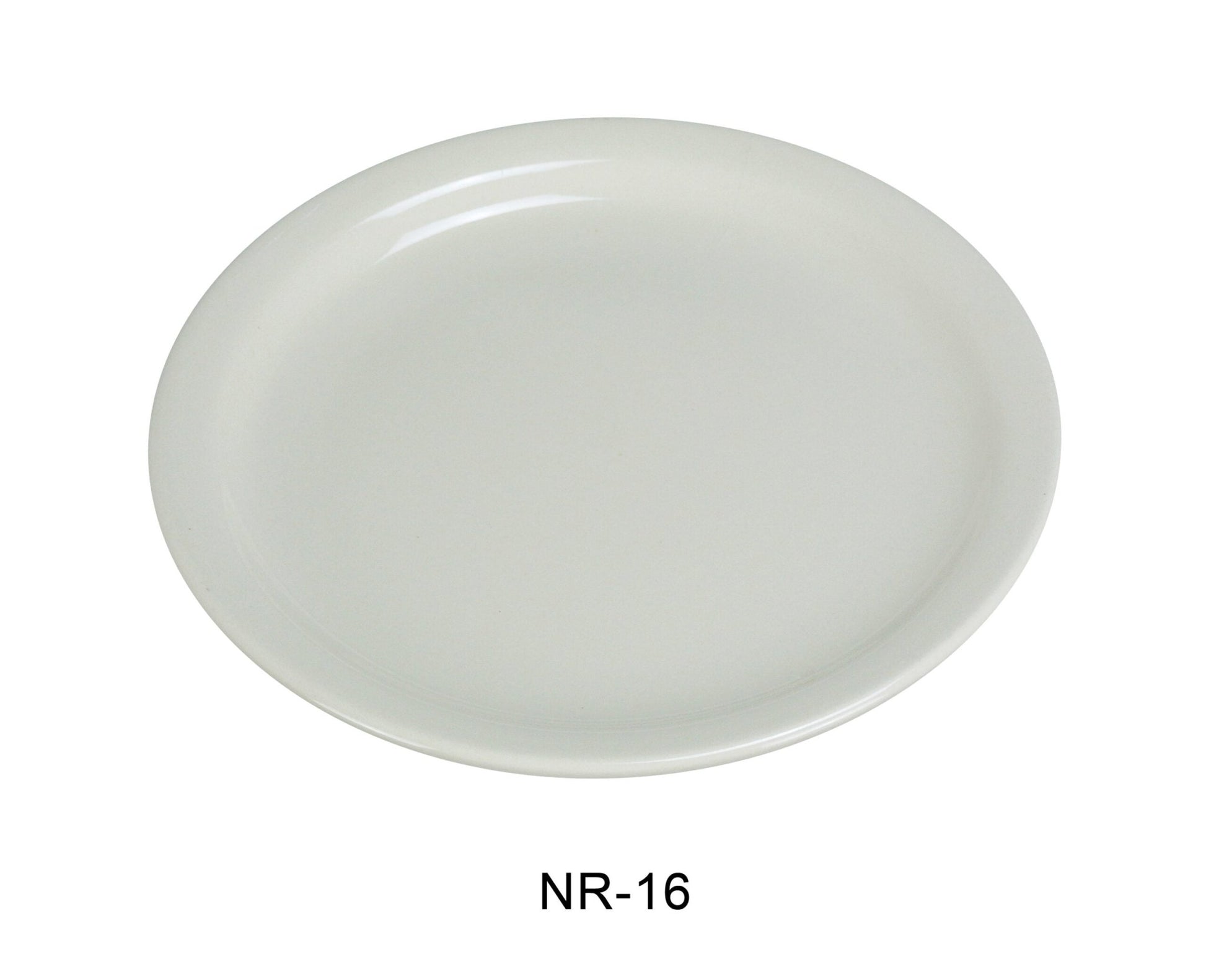 Yanco NR - 16 Normandy Plate, Narrow Rim, 10.5"‚ Diameter, China, American White Color, Pack of 12