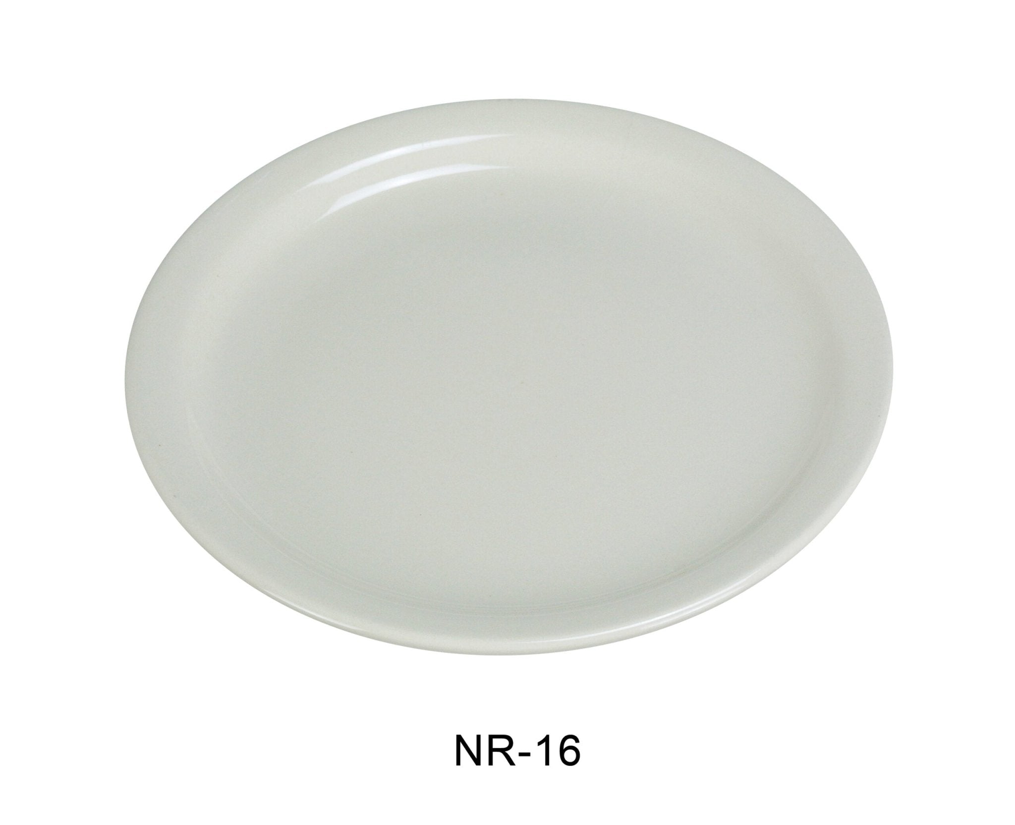 Yanco NR - 16 Normandy Plate, Narrow Rim, 10.5"‚ Diameter, China, American White Color, Pack of 12