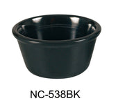 Yanco NC - 538BK Smooth Ramekin, 4 oz Capacity, 2.5" Height, 3.25" Diameter, Melamine, Black Color, Pack of 72