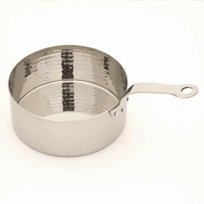 Serving ware Hammered Stainless Steel Sauce Pan serving Bowl # 3 - 30 Oz.