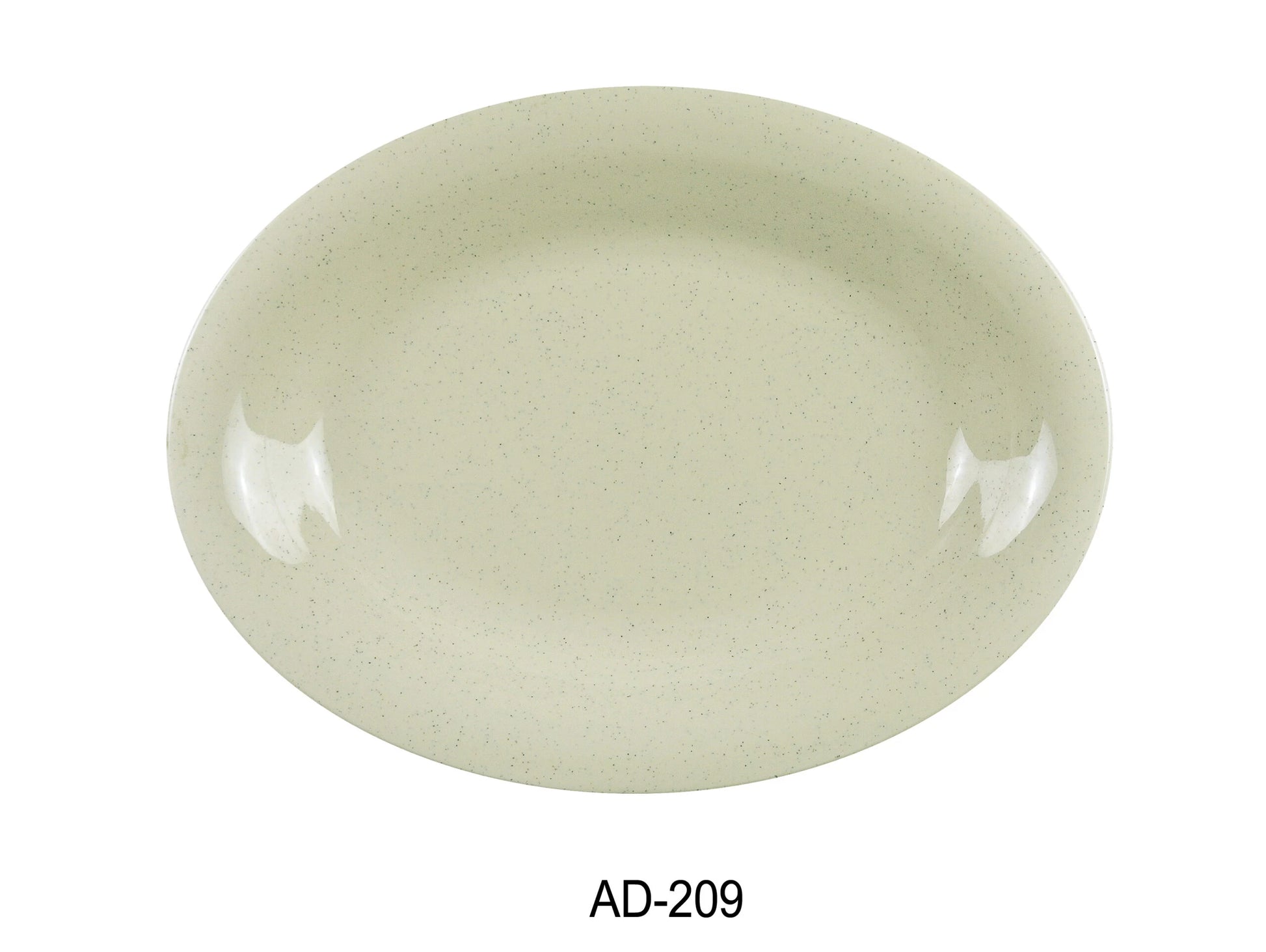 Yanco AD - 209 Ardis Oval Platter, 9.5"‚ Length, 7.25"‚ Width, Melamine, Pack of 24