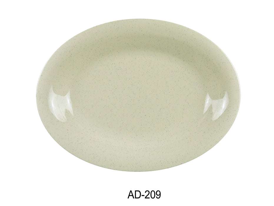 Yanco AD-209 Ardis Oval Platter, 9.5″ Length, 7.25″ Width, Melamine, Pack of 24