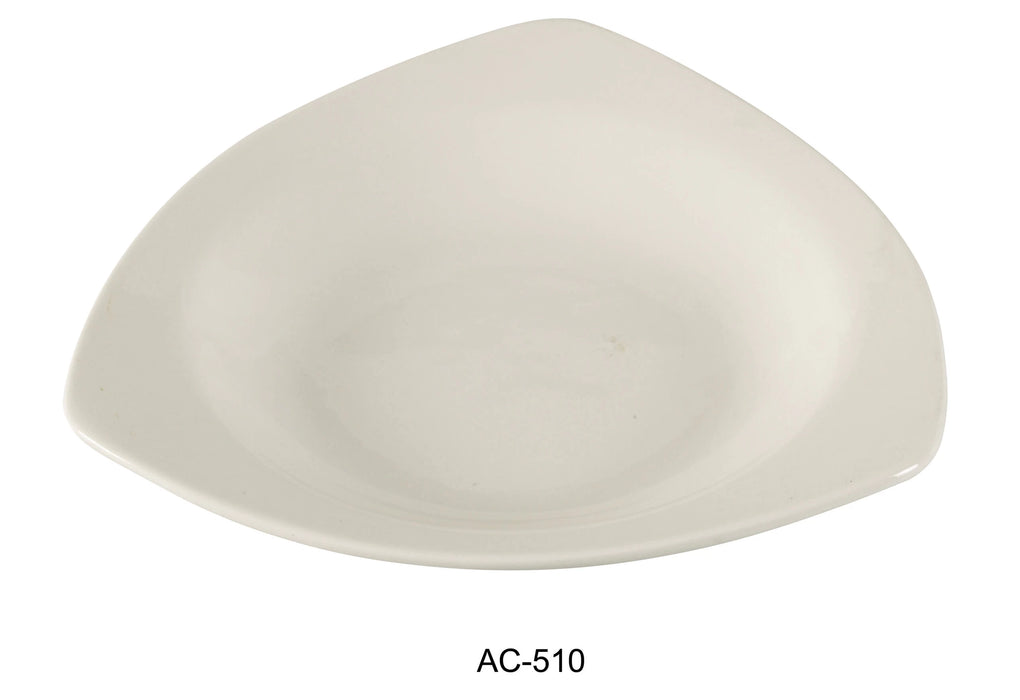 Yanco AC-510 ABCO 10.5″ Triangle Pasta Bowl, 22 oz Capacity, China, Super White, Pack of 12