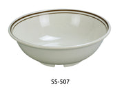 Yanco SS - 507 Sesame Rim Soup Bowl, 32 oz Capacity, 2.5"‚ Height, 7.5"‚ Diameter, Melamine, Pack of 48