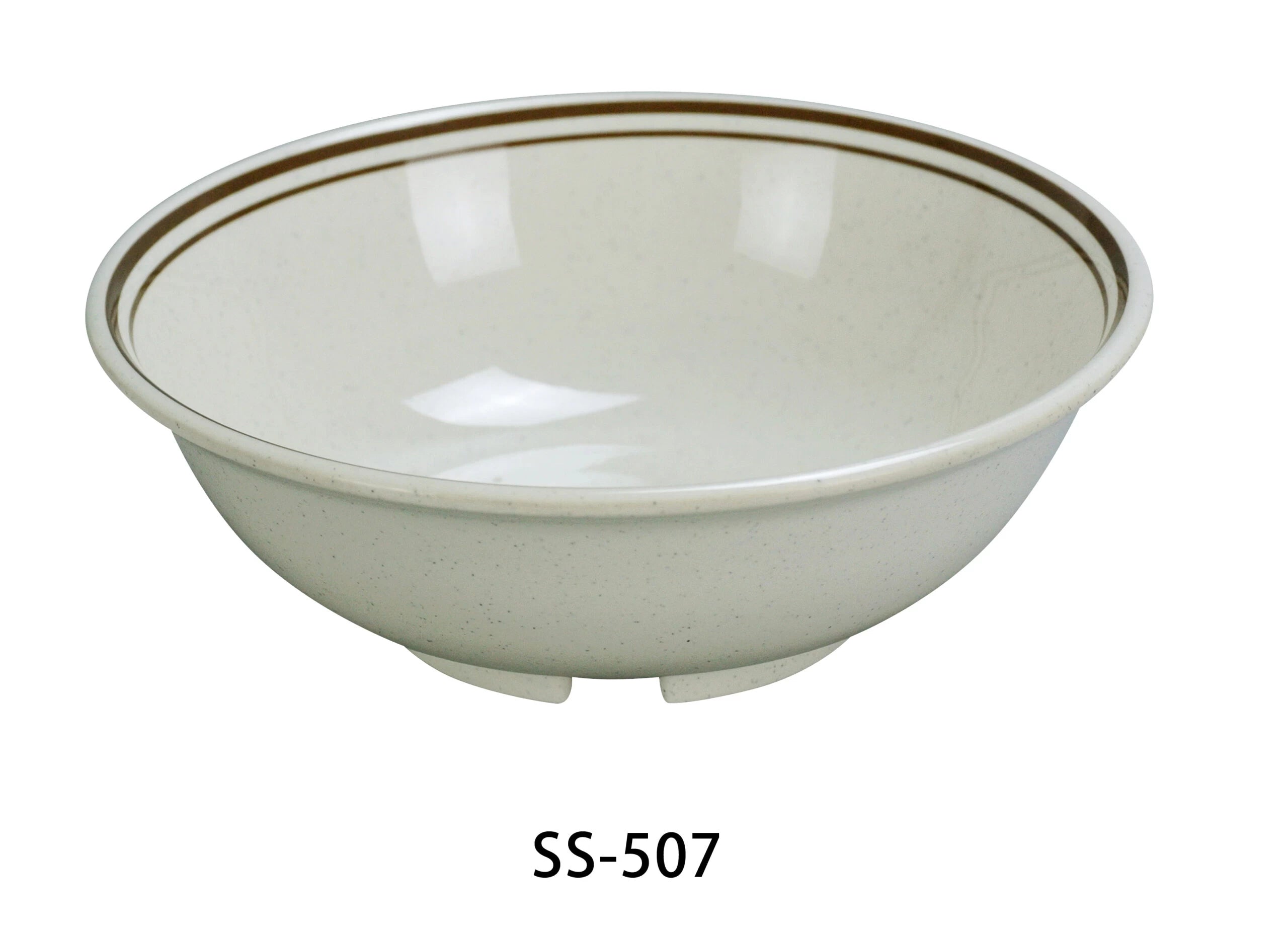 Yanco SS - 507 Sesame Rim Soup Bowl, 32 oz Capacity, 2.5"‚ Height, 7.5"‚ Diameter, Melamine, Pack of 48