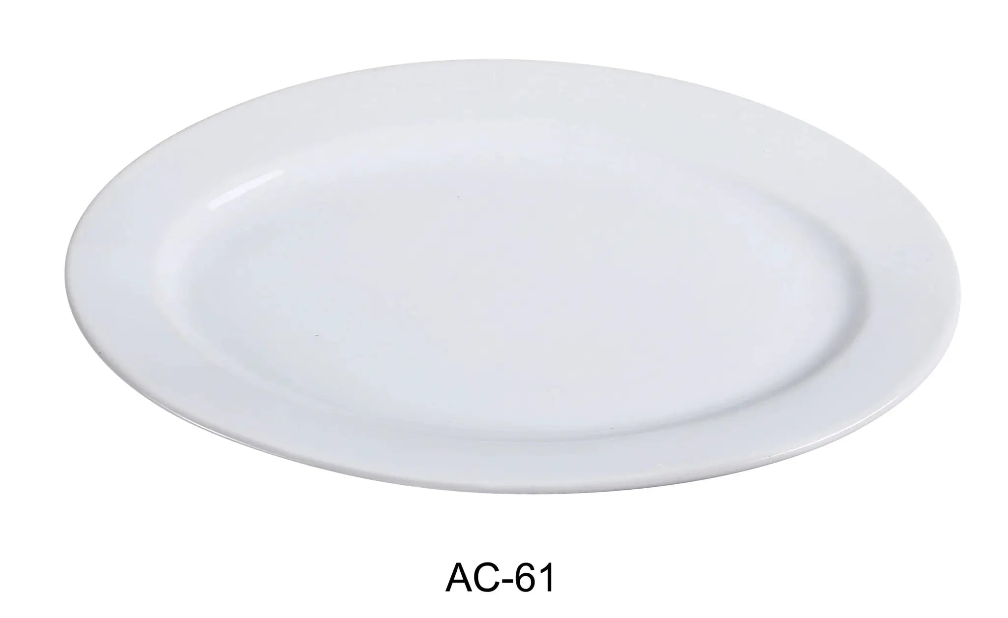 Yanco AC - 61 ABCO Platter, 16"‚ Length x 11.25"‚ Width, China, Super White, Pack of 12