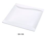 Yanco SW - 108 Sea Wave 8"‚ Square Plate, China, Bone White, Pack of 36