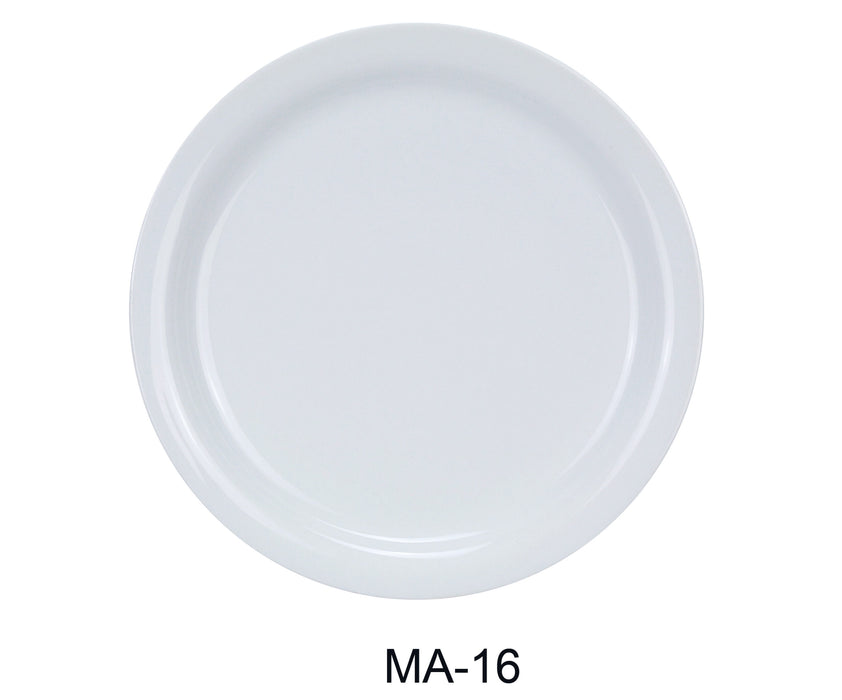 Yanco MA-16 Mayor 10.5″ Narrow Rim Dinner Plate, Chinaware, Super White, Pack of 12