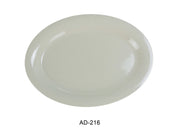 Yanco AD - 216 Ardis Oval Platter, 16"‚ Length, 12"‚ Width, Melamine, Pack of 12