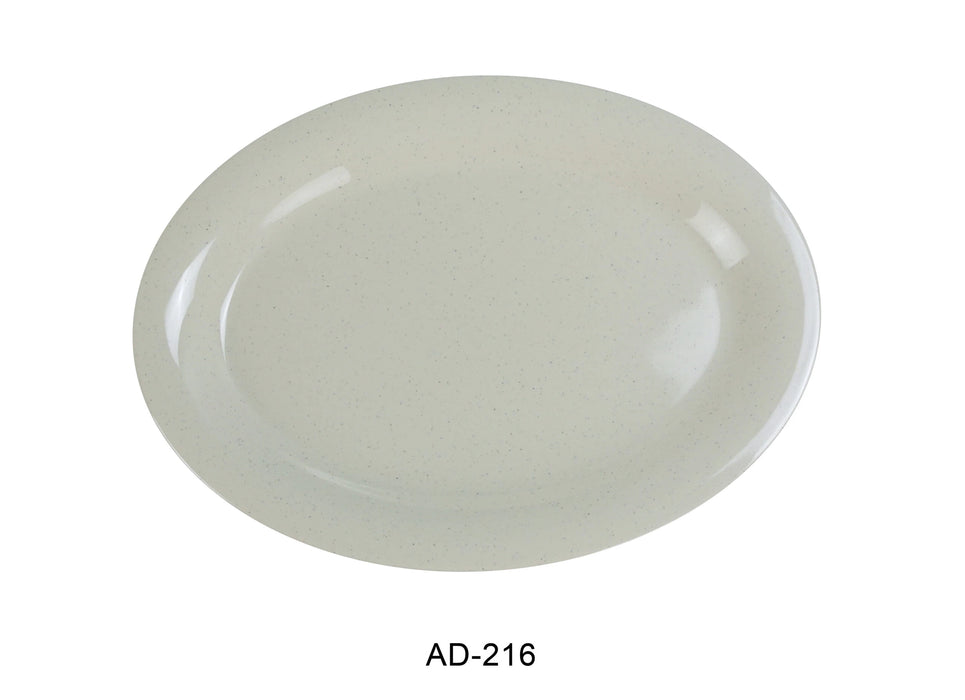 Yanco AD-216 Ardis Oval Platter, 16″ Length, 12″ Width, Melamine, Pack of 12